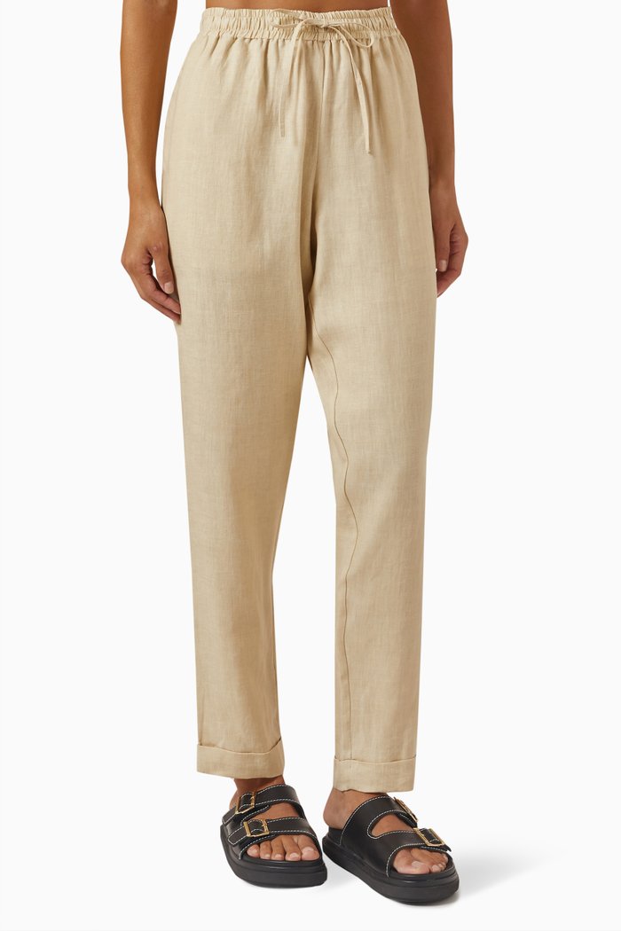 

Bawiti Pants in Linen, Neutral