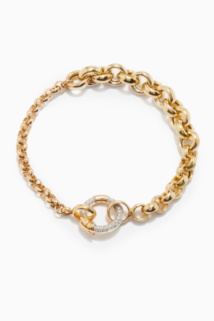 

Jaseron Fermoir Diamond Bracelet in 18kt Gold, Yellow