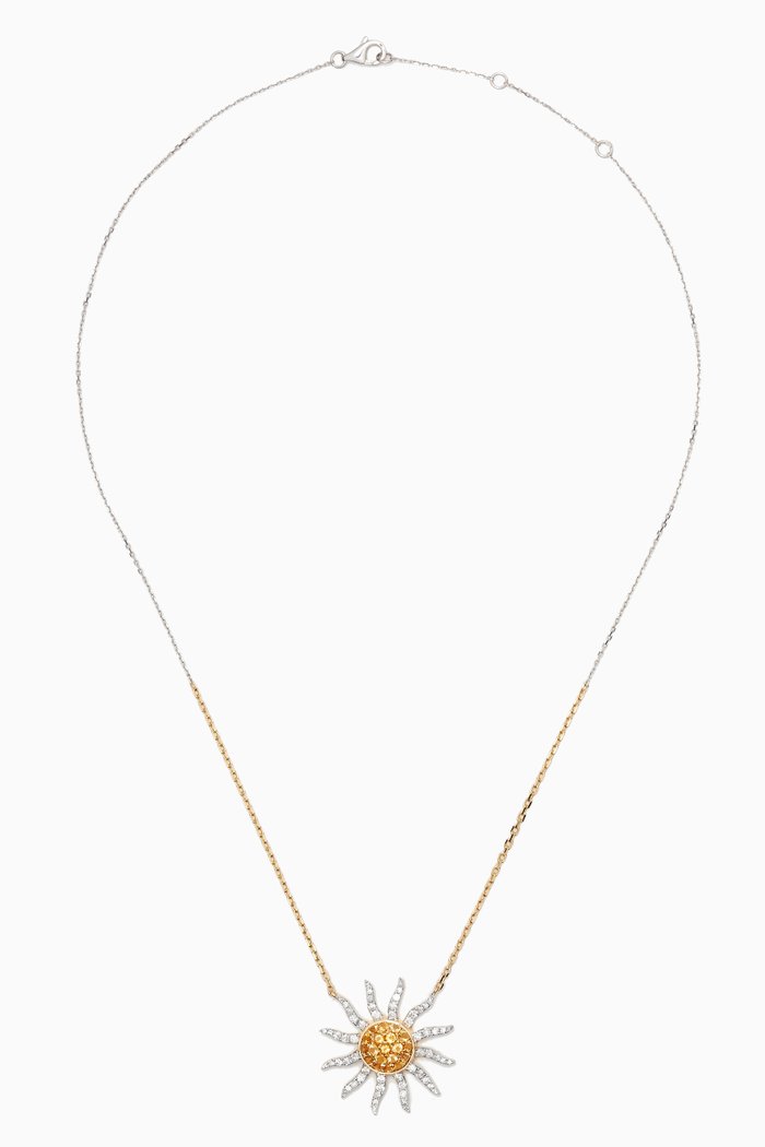 

Soleil Citrine & Diamond Necklace in 18kt White & Yellow Gold