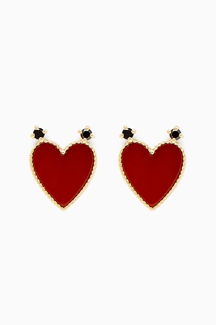 

Petits Personnages Diamond Earrings in 9kt Gold, Red