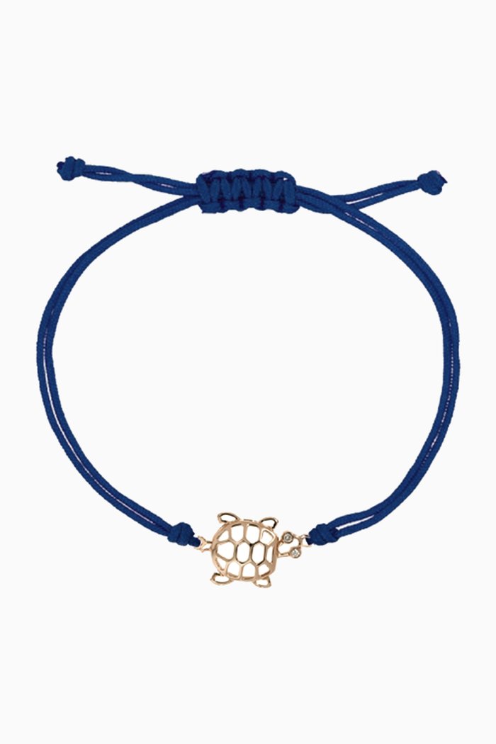 

Tortoise Diamond Cord Bracelet in 9kt Gold, Blue