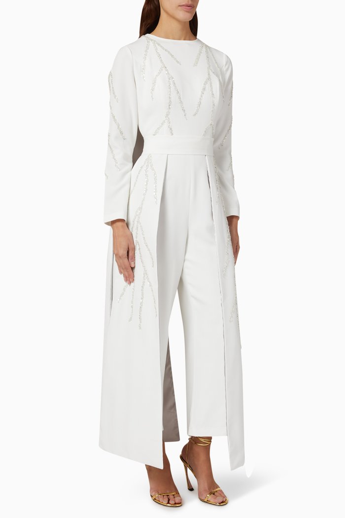 

Reggia Embellished Jumpsuit, White