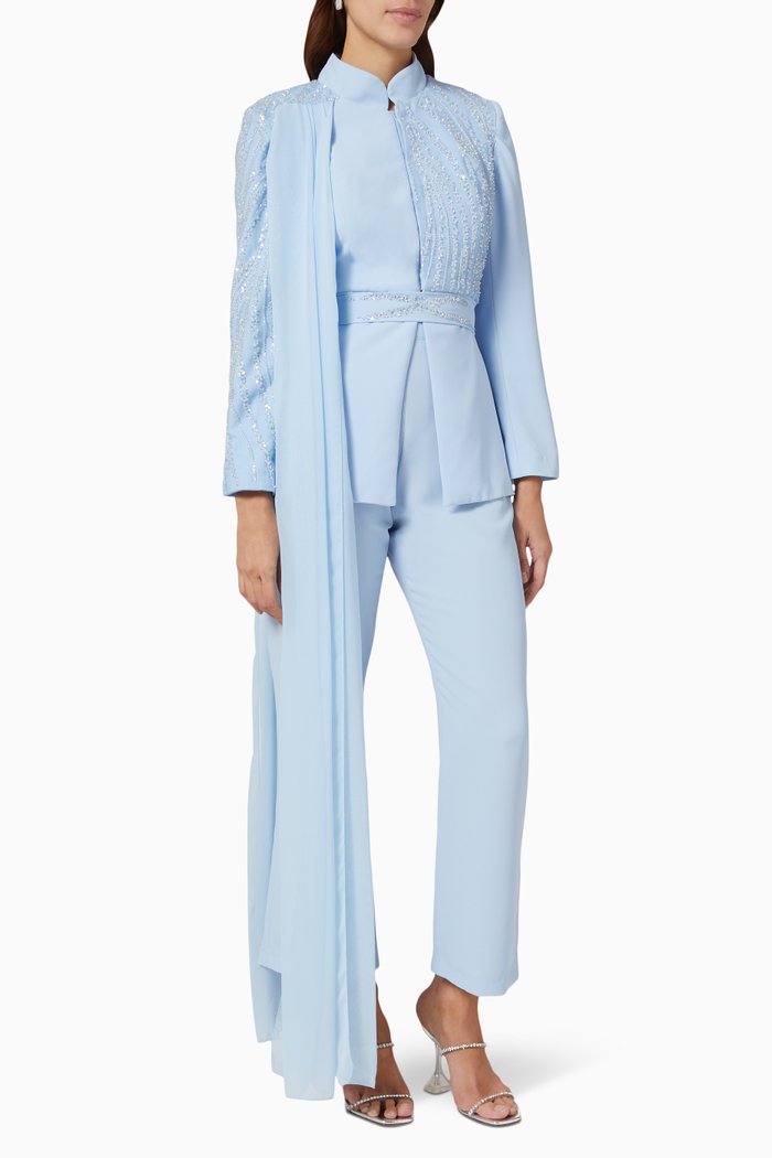 

Crystal-embellished Suit, Blue