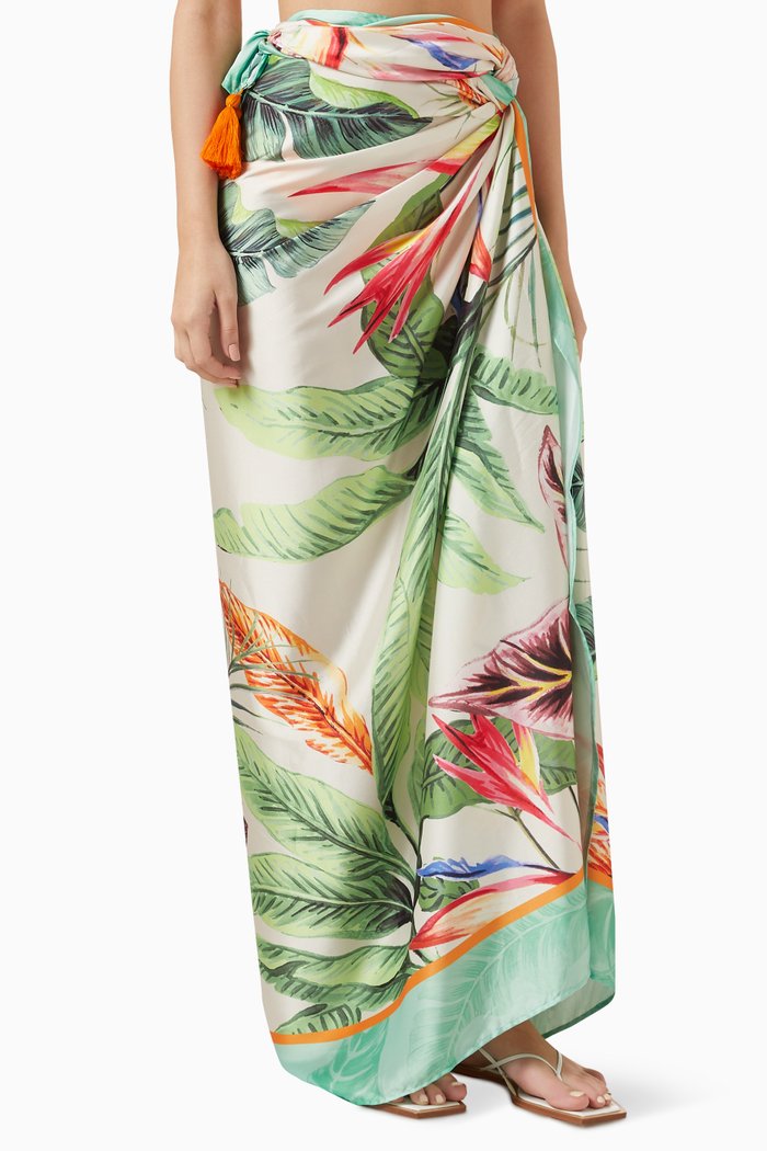 

Athena Printed Pareo in Recycled PET Fabric, Multicolour