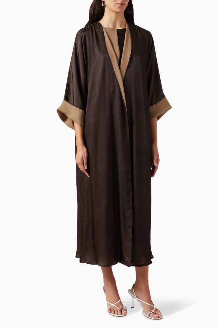 

Abaya & Dress Set in Viscose, Neutral