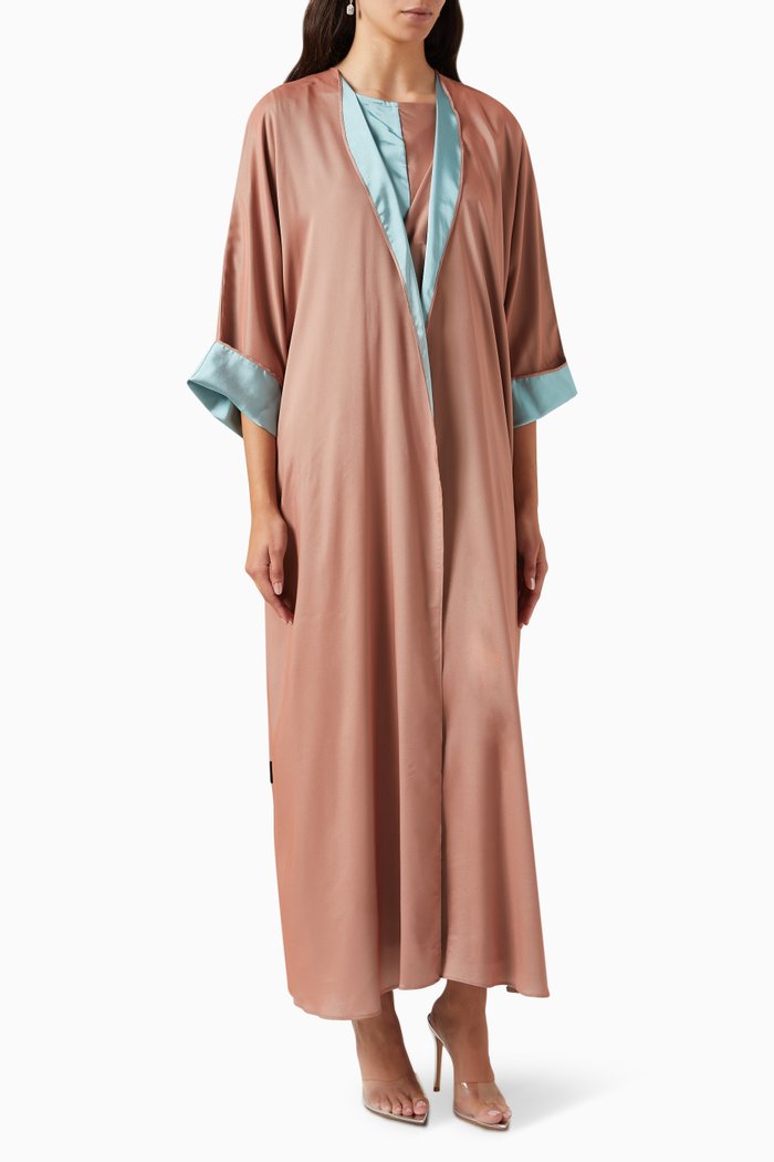 

Abaya & Dress Set in Viscose, Blue