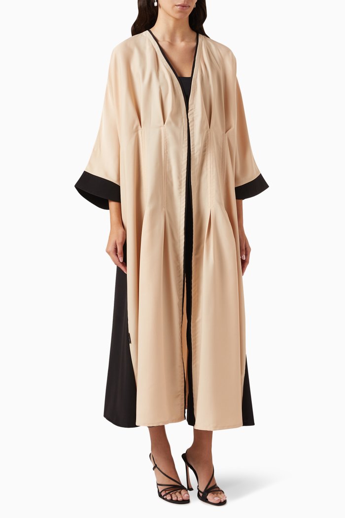 

Colour-block Abaya in Nida, Neutral