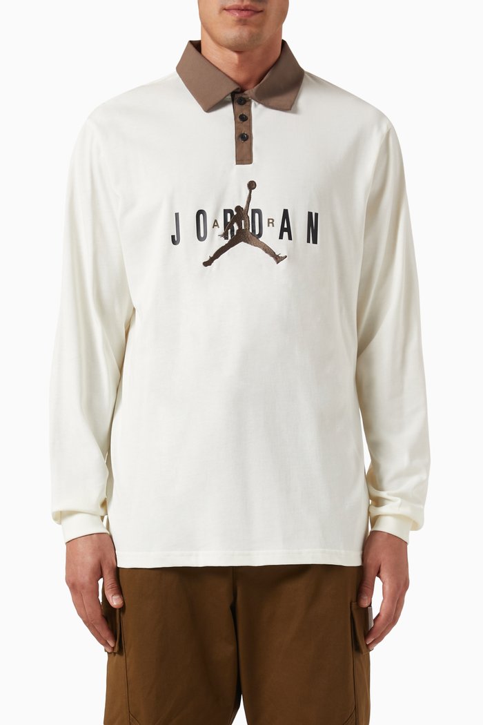 

Essentials Rugby Polo Sweatshirt in Cotton, Neutral