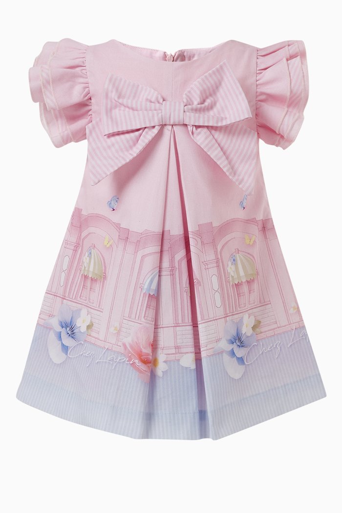 

Floral-print Dress in Cotton, Pink
