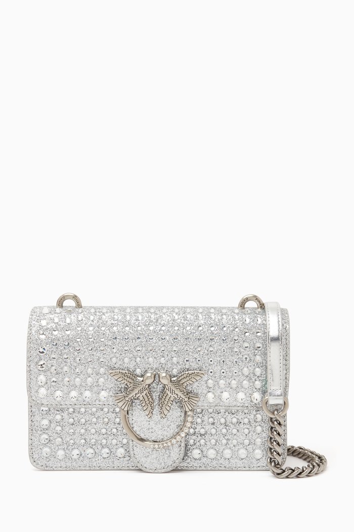 

Mini Love One Bag in Crystal & Glitter, Black