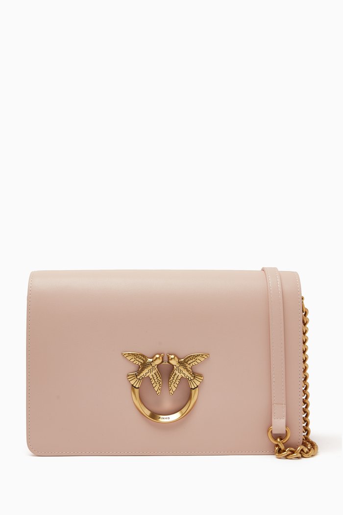 

Classic Love Click Bag in Leather, Pink