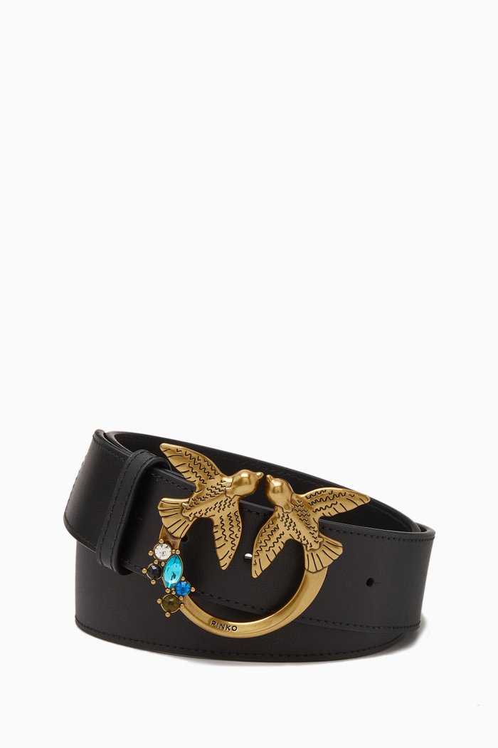 

Love Berry H4 Belt in Leather, Black