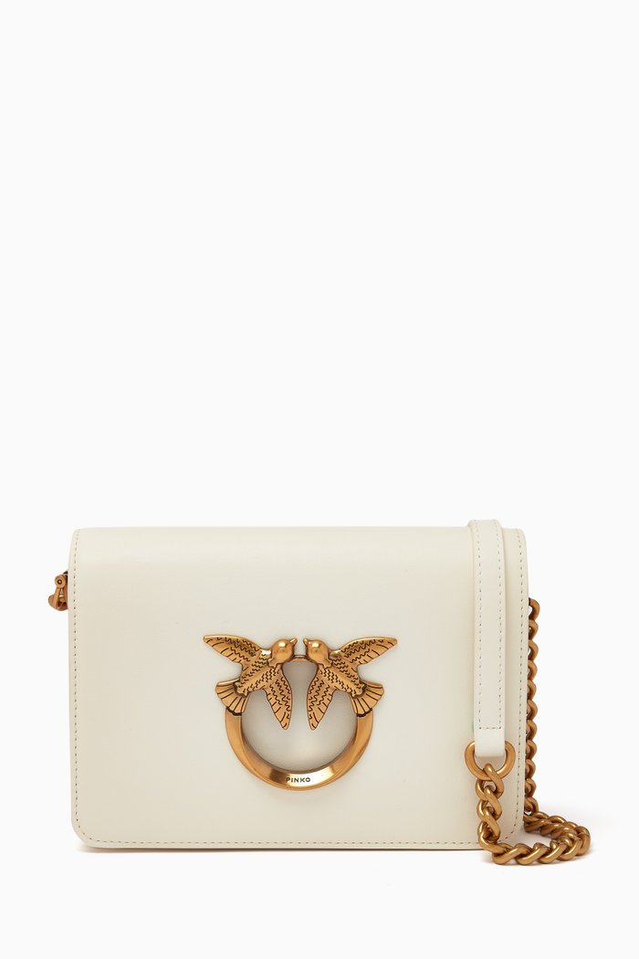 

Mini Love Click Bag in Leather, White