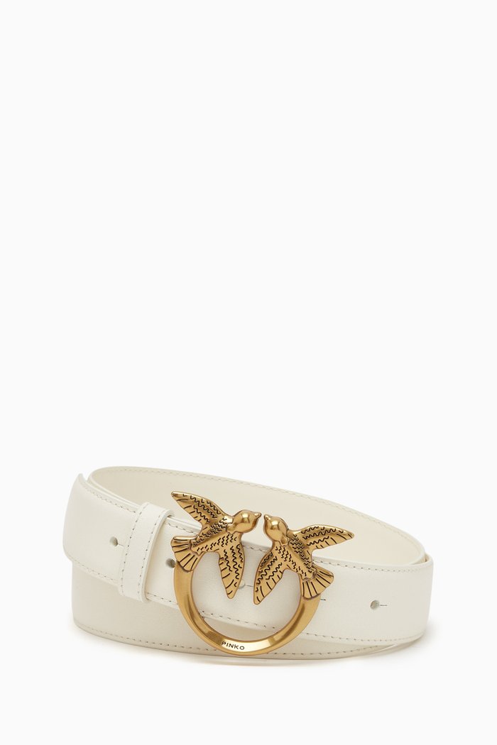 

Love Berry H3 Belt in Leather, White