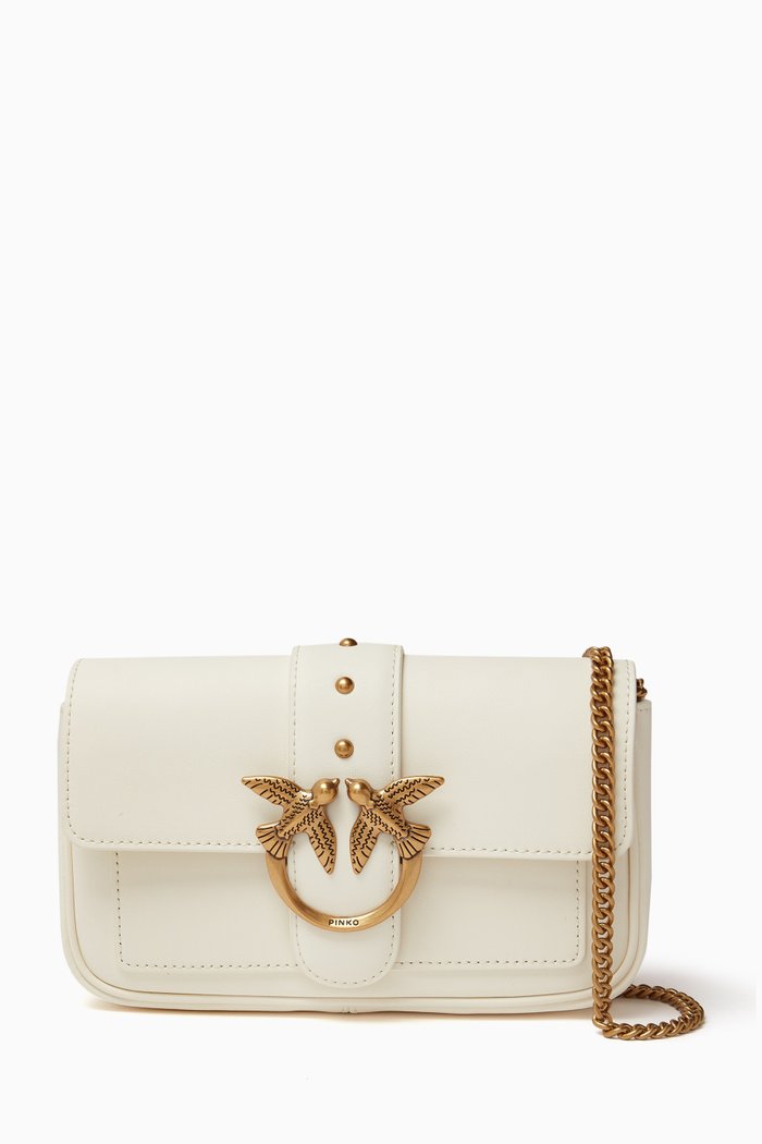 

Love Icon Pocket Bag in Leather, White