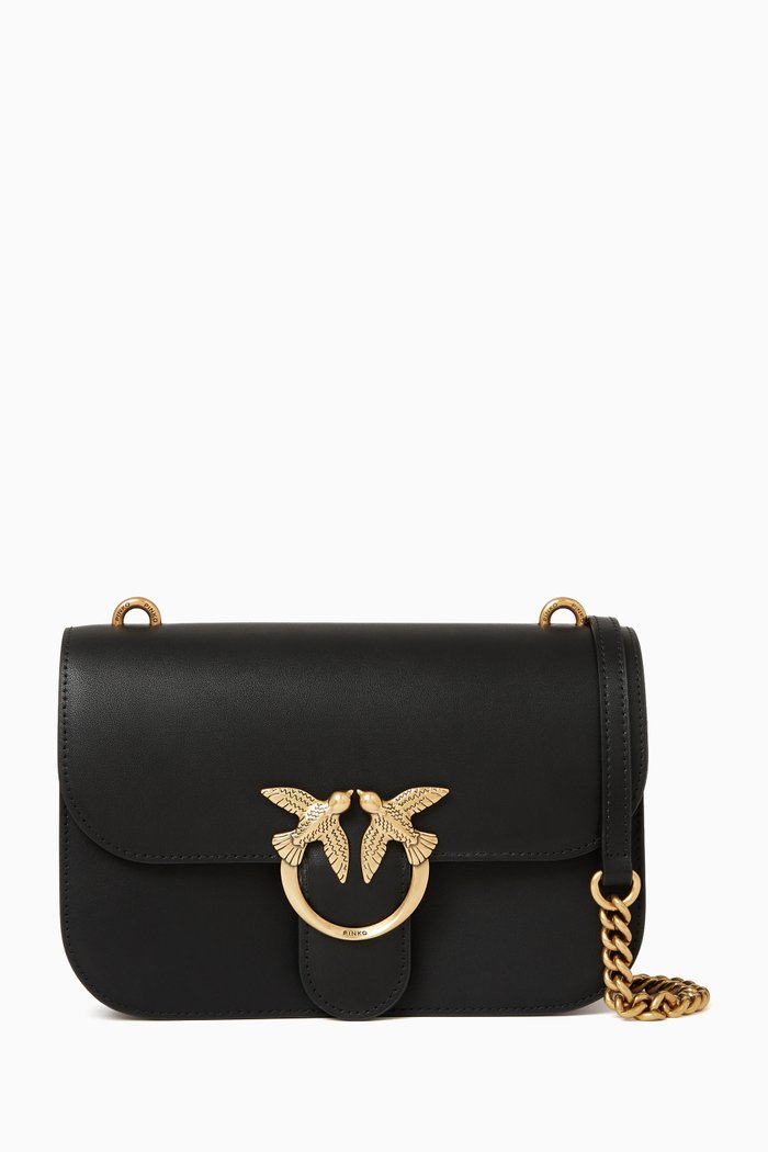

Classic Love Bell Bag in Leather, Black