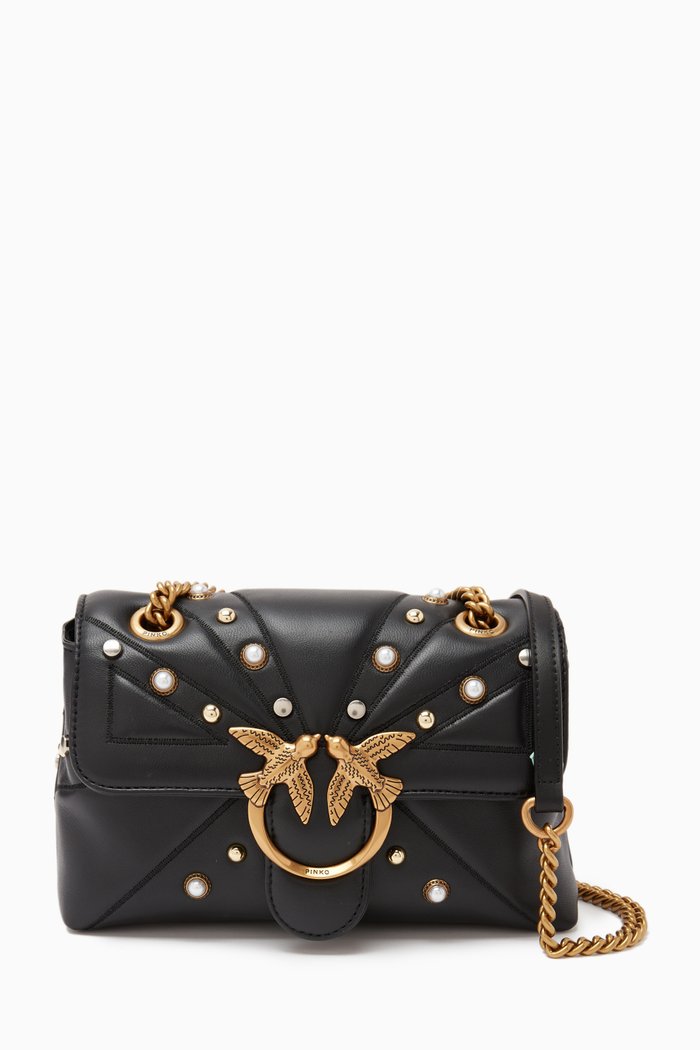 

Love Lady Puff Pearl Bag in Maxi Quilted Nappa, Black