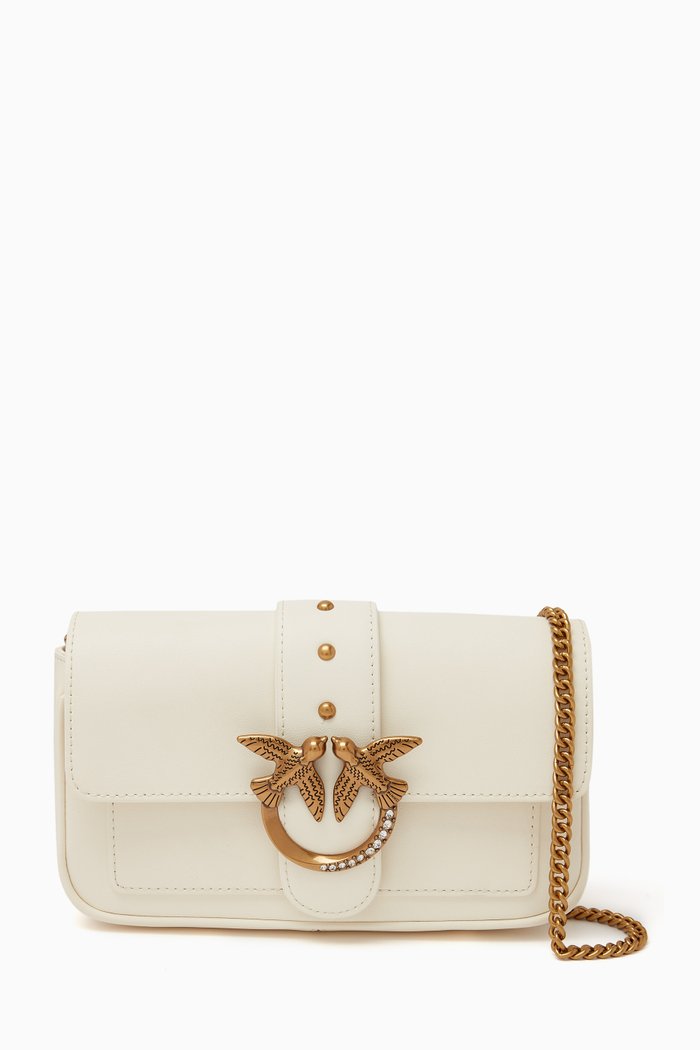 

Love Icon Pocket Bag in Leather, White