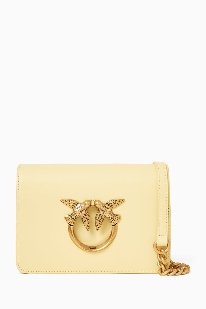 

Mini Love Click Bag in Leather, Yellow