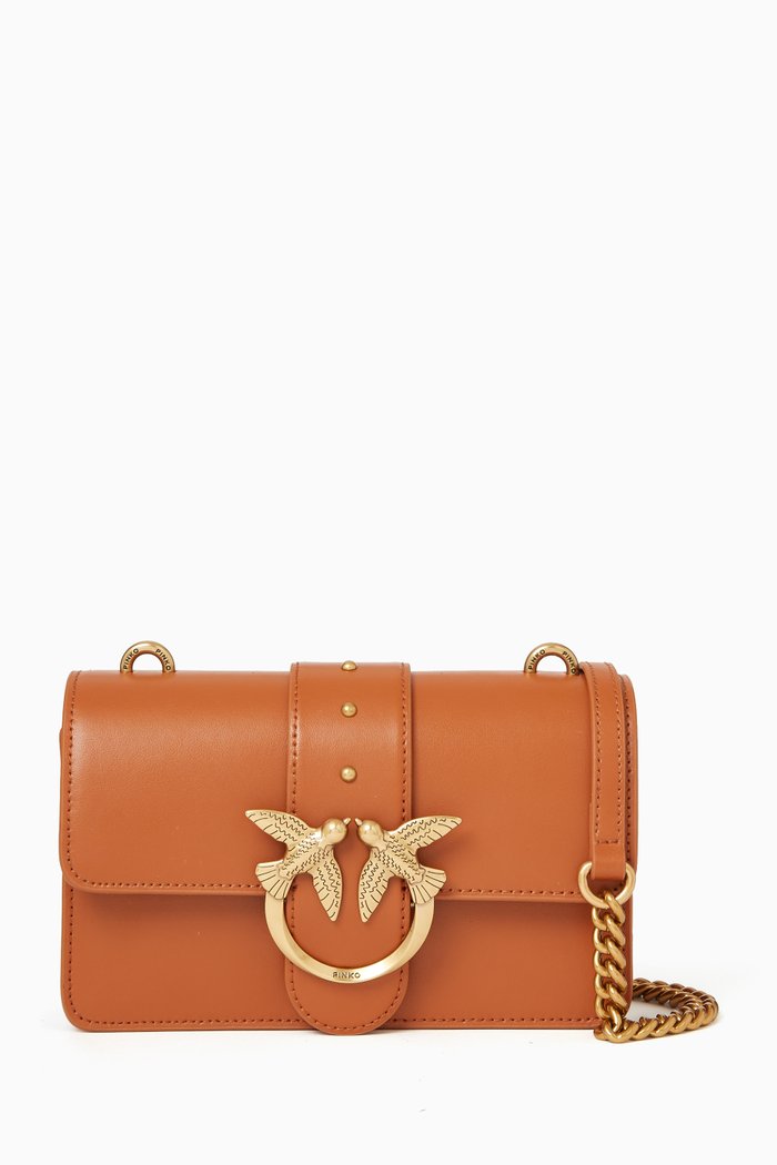 

Mini Love One Bag in Leather, Gold