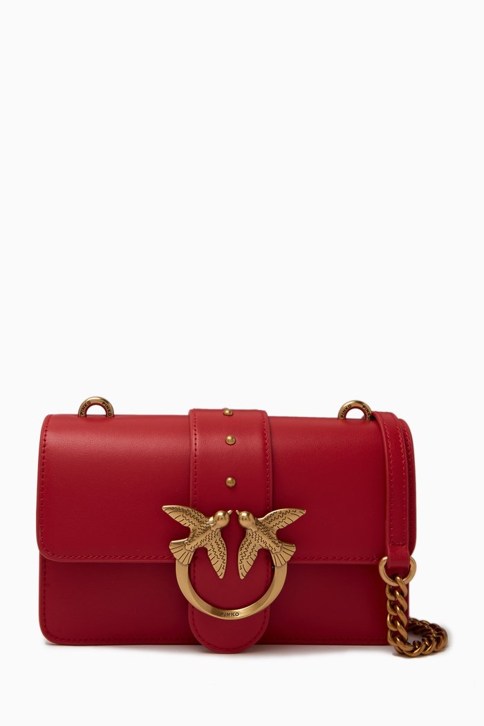 

Mini Love One Bag in Leather, Red
