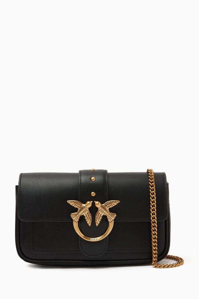 

Love Icon Pocket Bag in Leather, Black