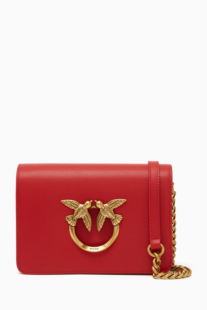 

Mini Love Click Bag in Leather, Red