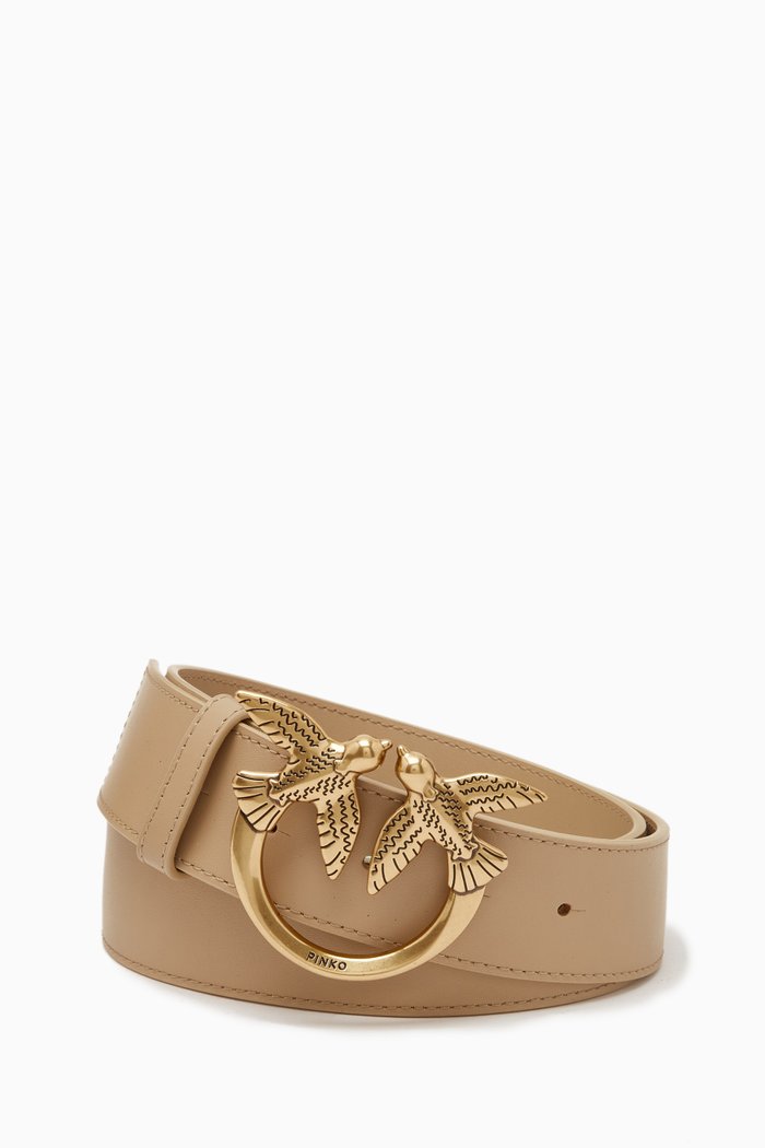 

Love Berry H4 Belt in Leather, Neutral