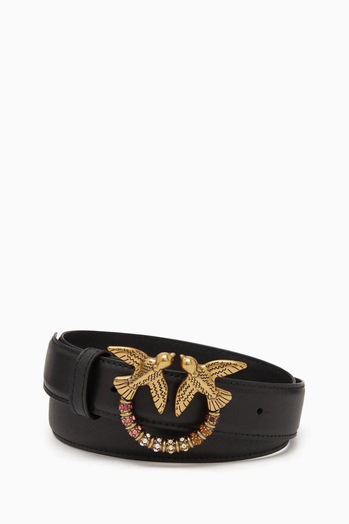 Love Berry H3 Belt in Leather, Black