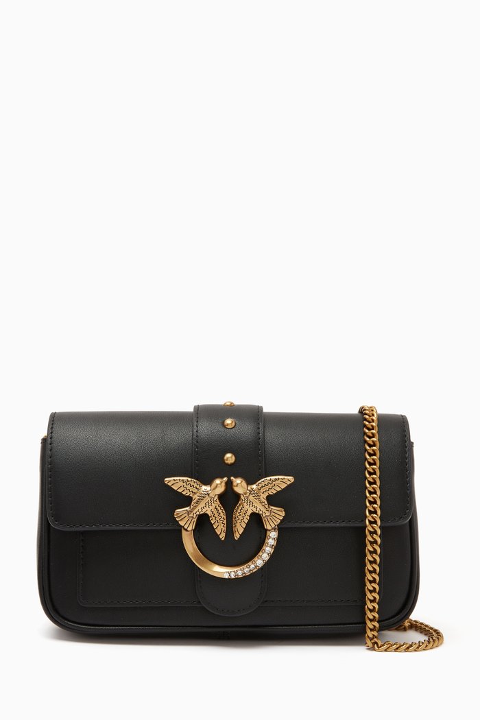 

Love Icon Pocket Bag in Leather, Black