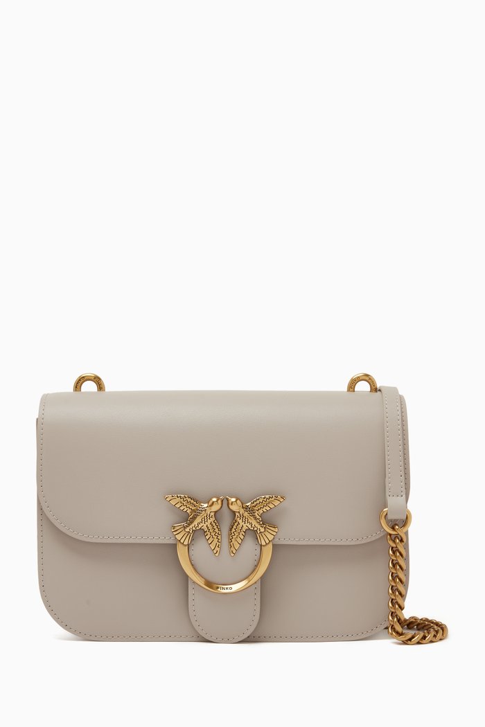 

Classic Love Bell Bag in Leather, Purple