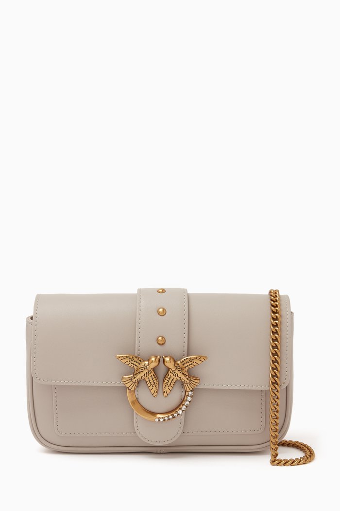 

Love Icon Pocket Bag in Leather, Purple