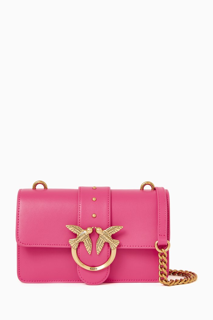 

Mini Love One Bag in Leather, Pink