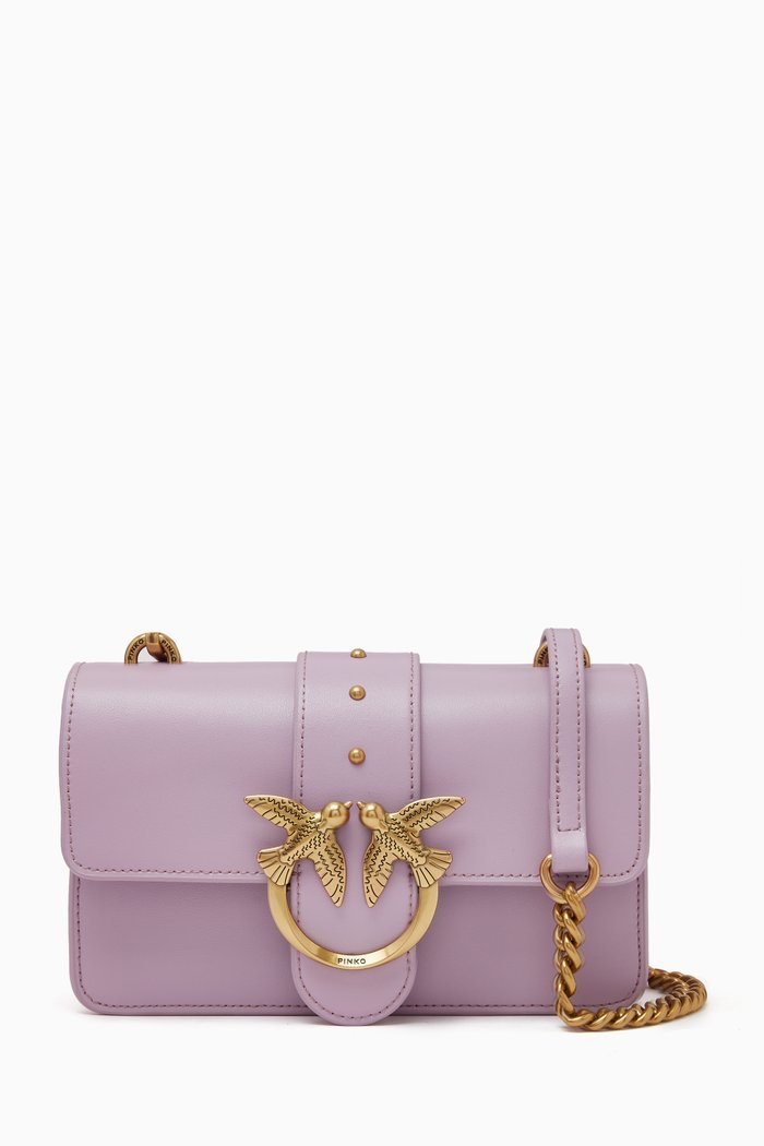 

Mini Love One Bag in Leather, Purple