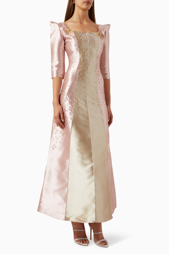 

Two-tone Gown in Satin, Pink