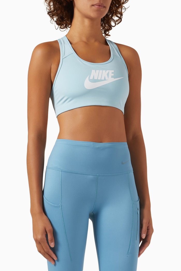 

Swoosh Futura GX Medium-support Sports Bra in Stretch Nylon, Blue