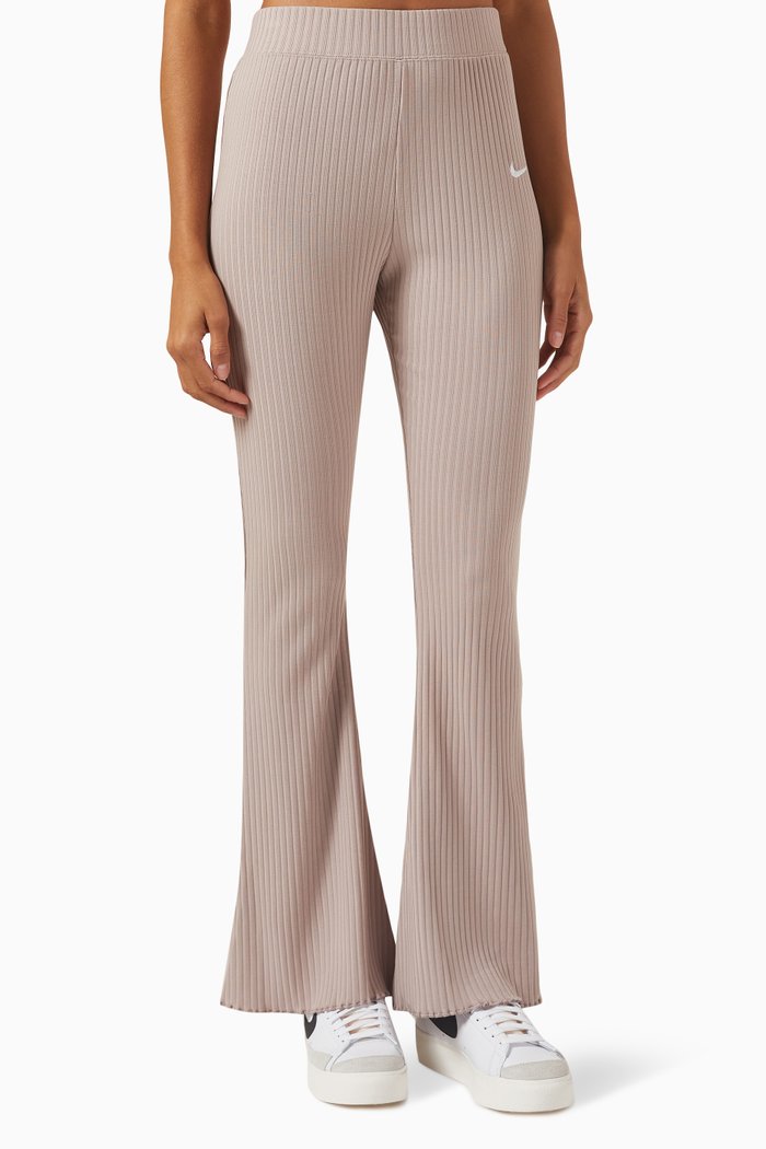 

Sportswear High-rise Pants in Ribbed Jersey, Neutral