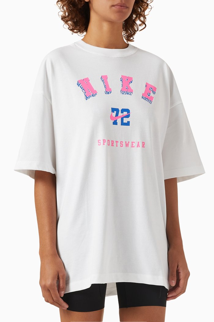 

Sportswear Oversized T-shirt in Heavyweight Cotton, White