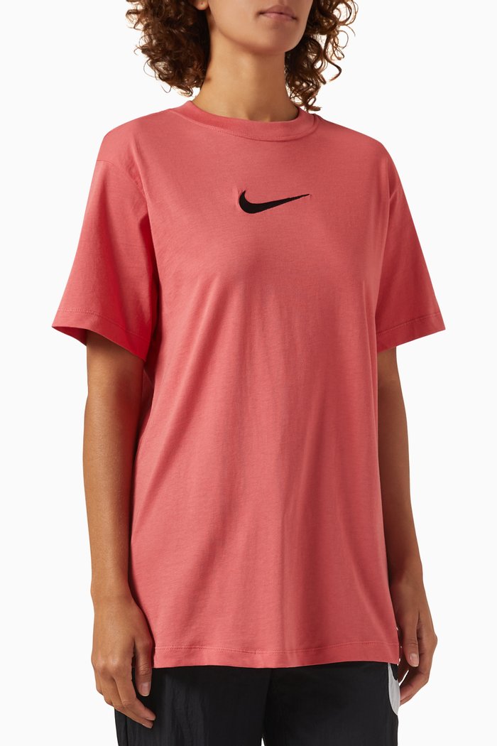 Sportswear T-shirt in Cotton, Pink