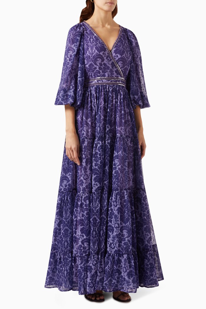 

Amal Maxi Dress in Chiffon, Purple