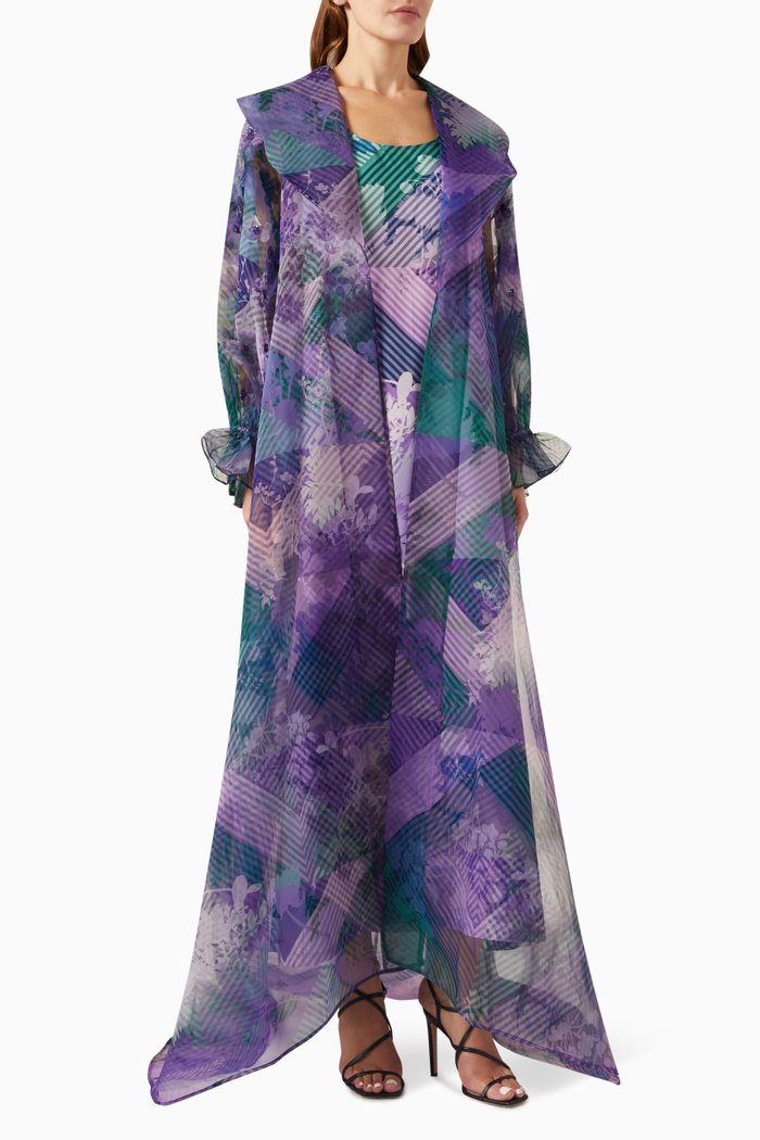 

Vineyard Cape Dress Set in Chiffon, Purple