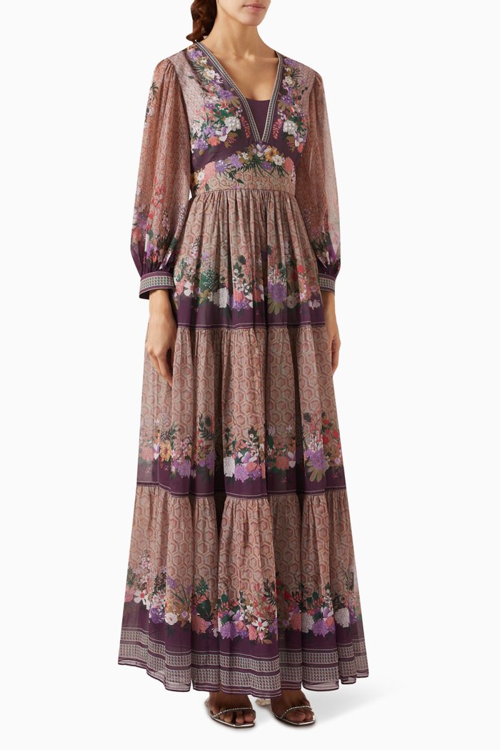 

Zenia Maxi Dress in Chiffon, Pink
