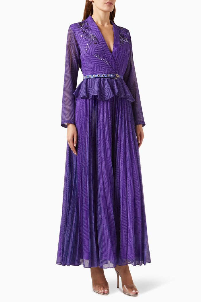 

Occasion Maxi Dress in Chiffon, Purple