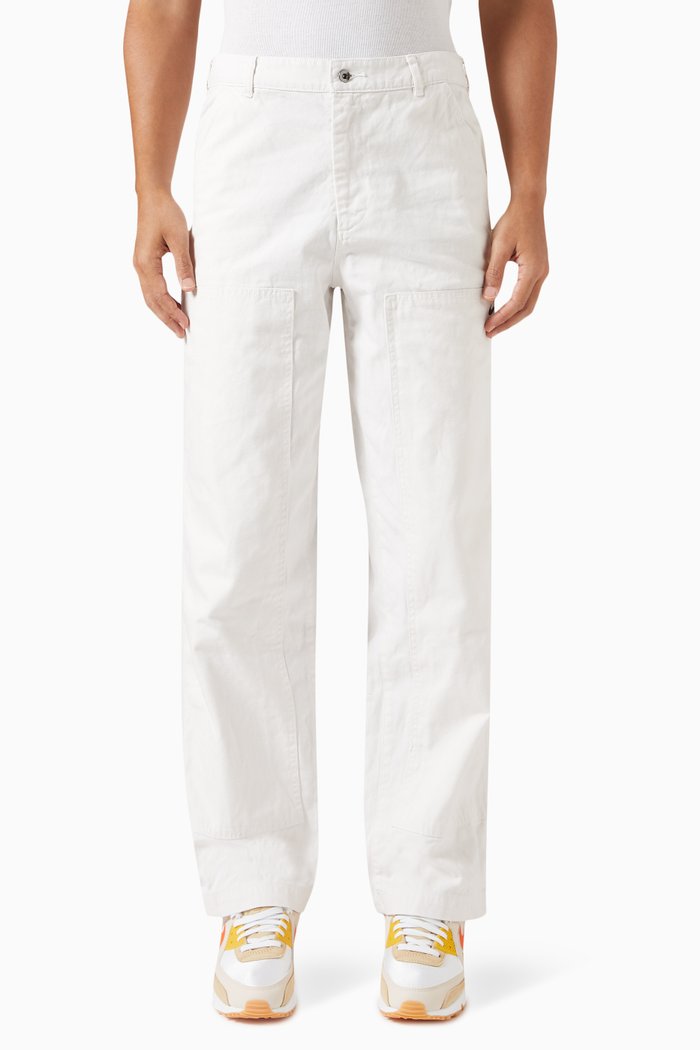 

Double Panel Trousers in Cotton, Neutral