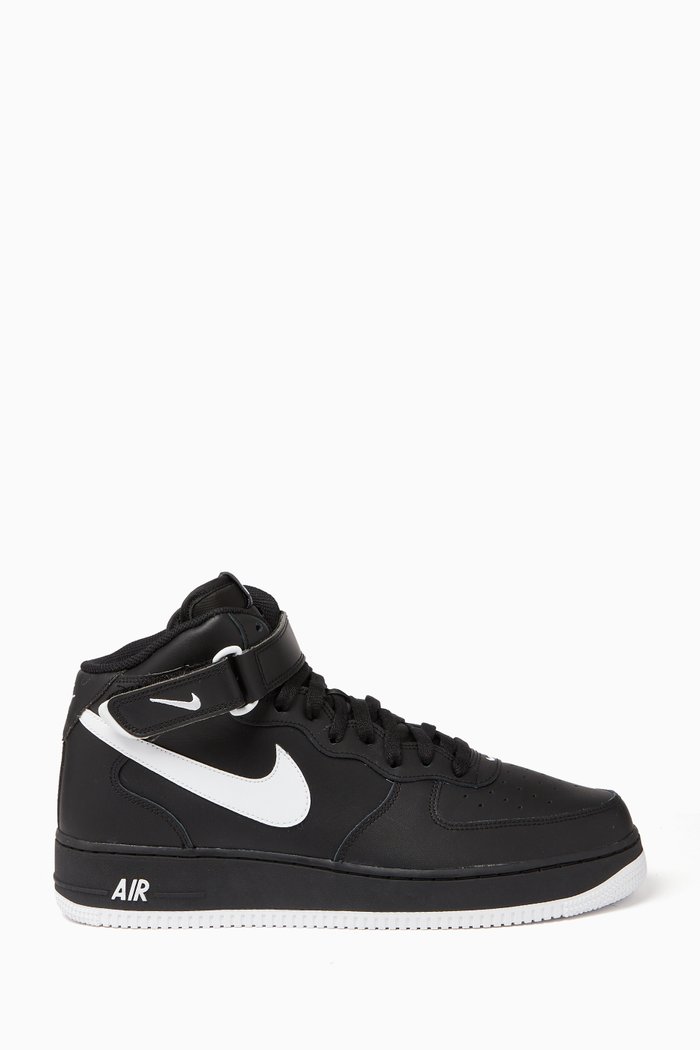 

Air Force 1 '07 Mid-top Sneakers in Leather, Black