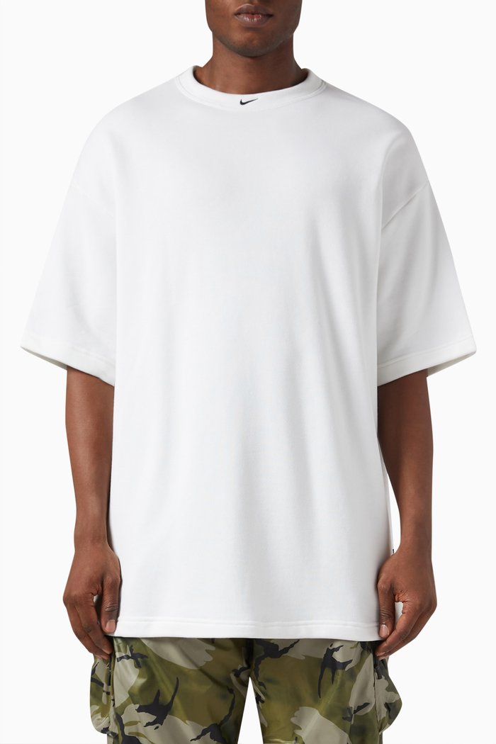 Oversized T-shirt in Cotton Jersey, White