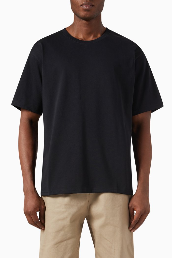 

Boxy T-shirt in Cotton Jersey, Black