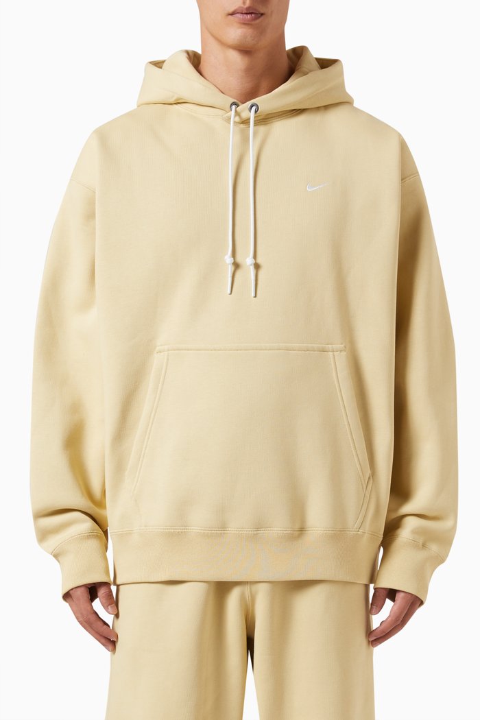 Logo Hoodie in Fleece, Neutral