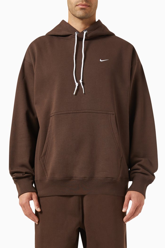 

Logo Hoodie in Fleece, Brown