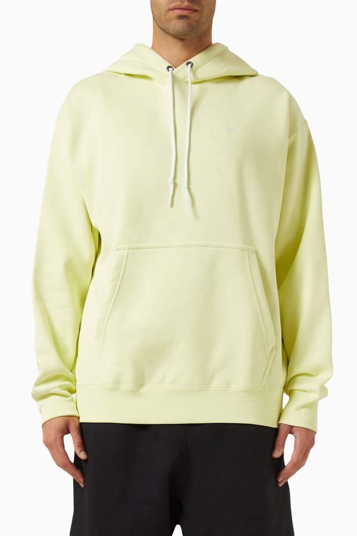 Logo Hoodie in Fleece, Green